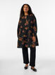 Robes &agrave; imprim&eacute; floral avec fermeture &agrave; cravate, Noir, Model image number 1