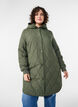 Veste matelass&eacute;e mi-longue avec capuche, Vert, Model image number 3
