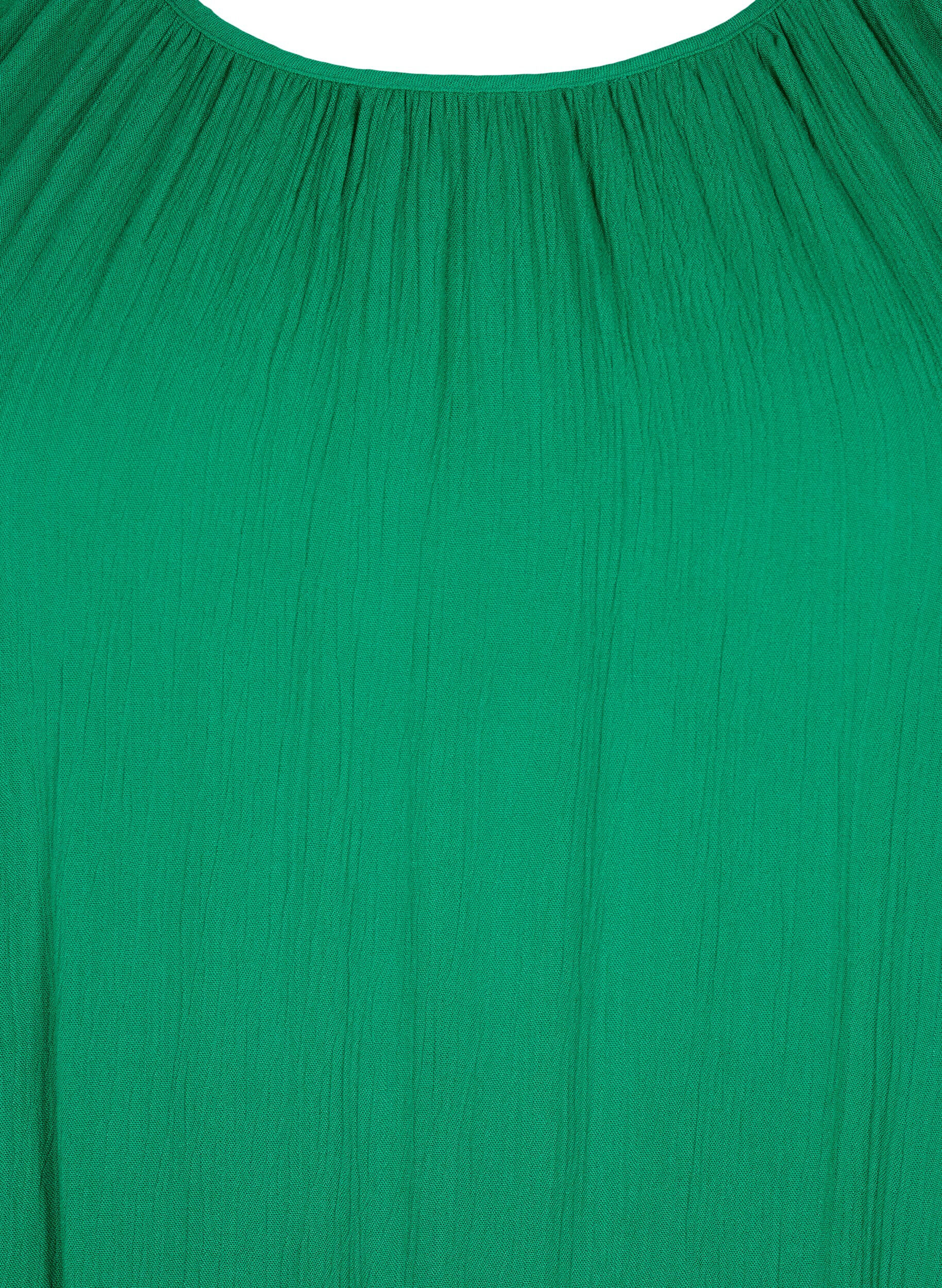 Zizzi Robe en viscose &agrave; manches courtes, Jolly Green, Packshot image number 2