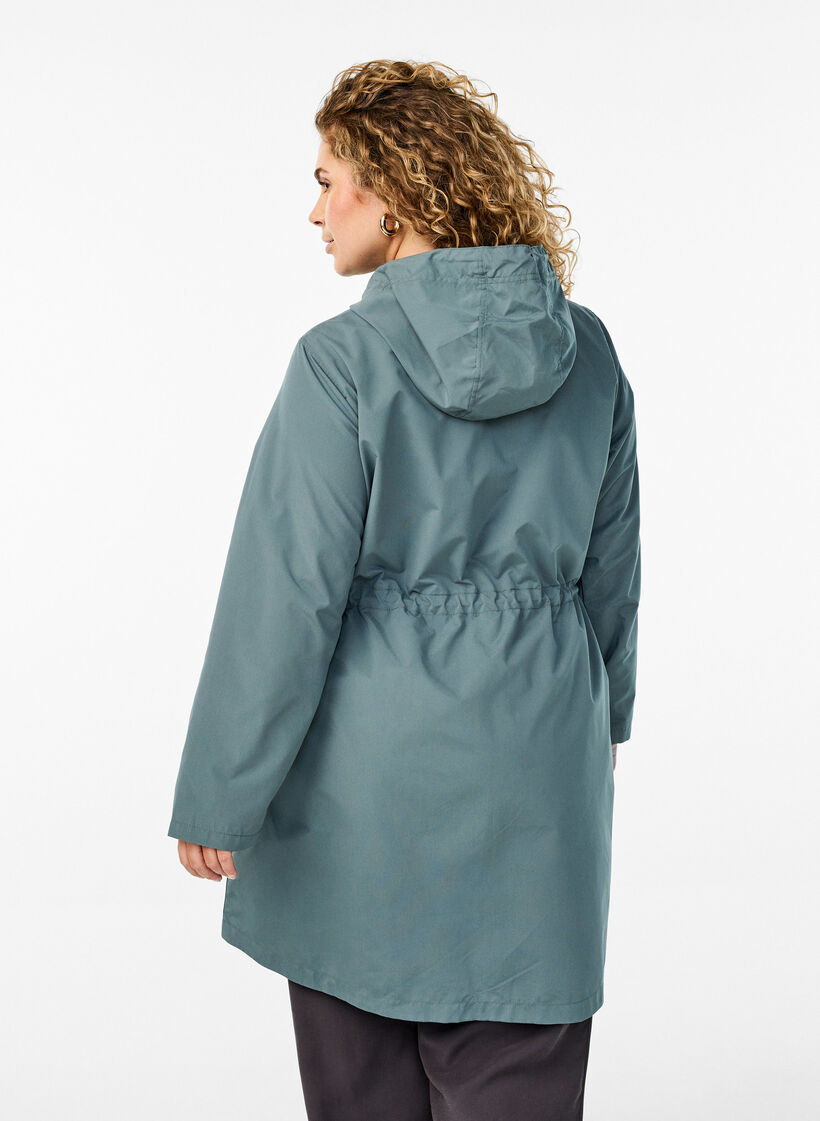 FLASH - Parka hydrofuge &agrave; capuche, Vert fonc&eacute;, Model image number 2