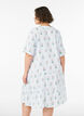 Robe courte &eacute;vas&eacute;e en mousseline de coton, Vanille, Model image number 2