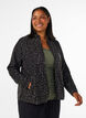 Veste en polaire &agrave; imprim&eacute; l&eacute;opard et col montant, Noir, Model image number 0