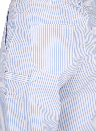Jean cargo à rayures avec une coupe droite, Blue White Stripe, Packshot image number 3