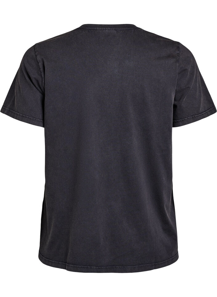 T-shirt en coton biologique avec une impression cool, Gris anthracite, Packshot image number 1