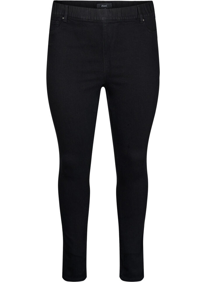Jeggings &agrave; taille haute., Noir, Packshot image number 0