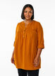Tunique en mousseline de coton avec broderie anglaise, Orange, Model image number 0