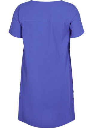 Robe à manches courtes en coton, Dazzling Blue, Packshot image number 1