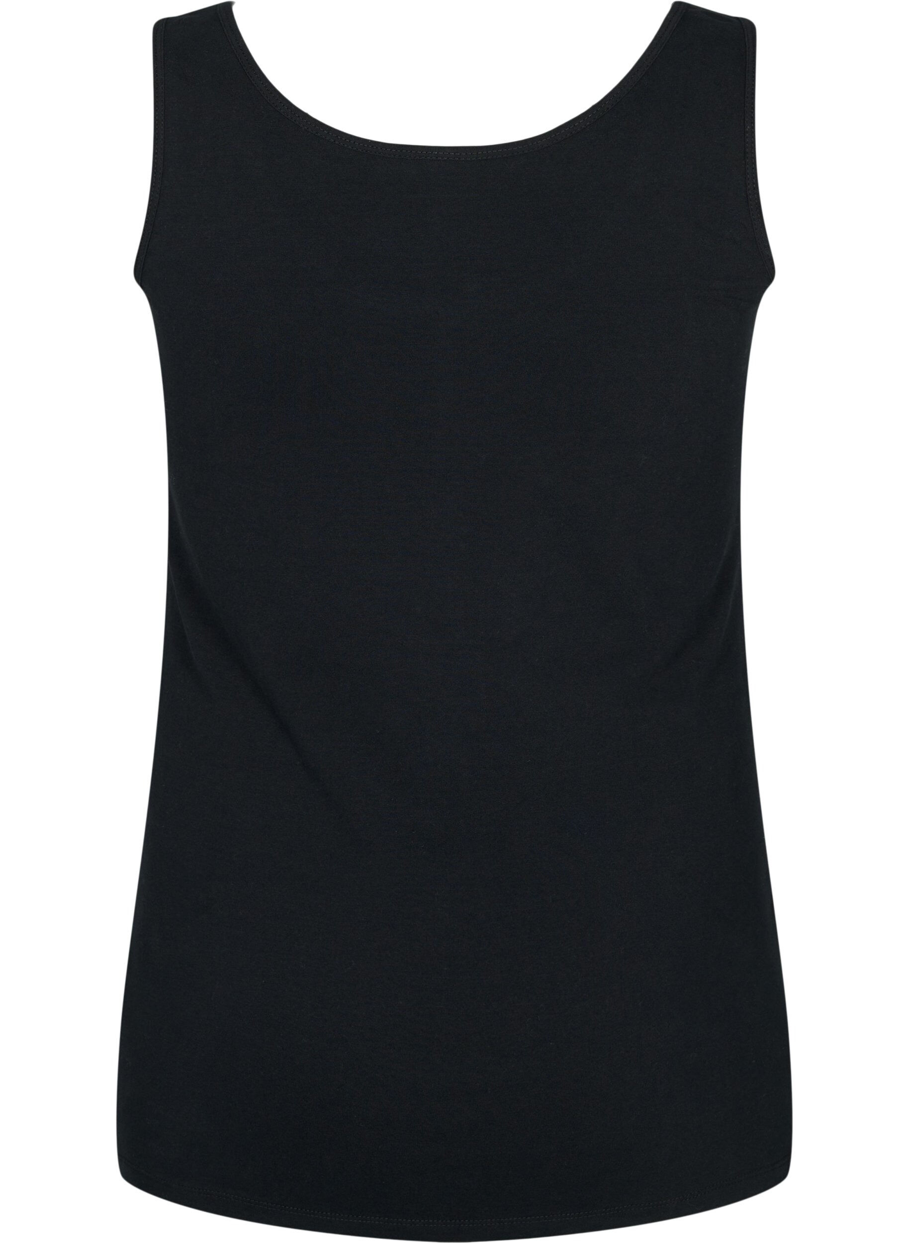 ZizziHaut basique en coton, Noir, Packshot image number 1
