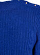 Pull c&ocirc;tel&eacute; &agrave; manches bouffantes et boutons, Bleu, Packshot image number 2