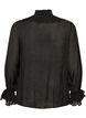 Blouse en viscose avec volants et manches longues, Noir, Packshot image number 1