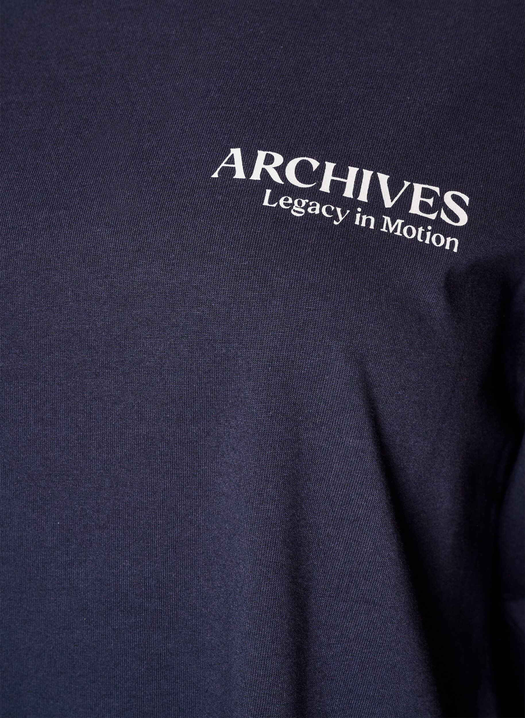 ZizziBlouse en jersey &agrave; manches longues avec inscription, Bleu, Packshot image number 2