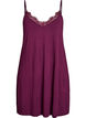 Chemise de nuit avec bord dentelle en viscose, Bordeaux fonc&eacute;, Packshot image number 0