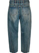 Jean coupe barrel au d&eacute;lavage us&eacute;, Bleu, Packshot image number 1