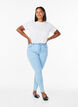 Jean Amy taille haute coupe super slim, Bleu Clair, Model image number 0