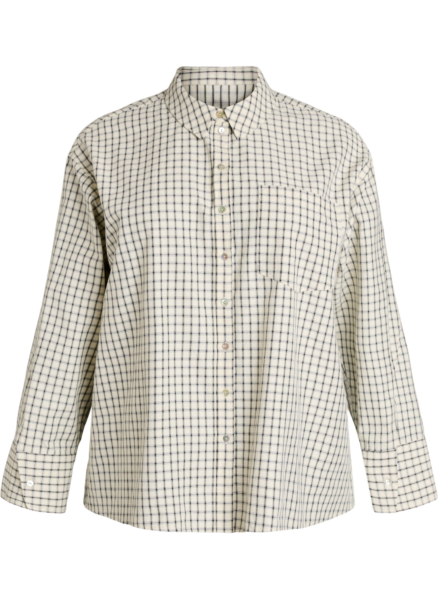 Chemise &agrave; carreaux avec une poche poitrine