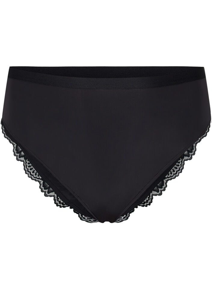 Culotte avec dentelle, Black, Packshot image number 0