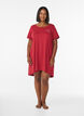 Chemise de nuit &agrave; manches courtes en coton biologique, Rouge, Model image number 1