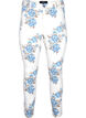 Jean Amy super slim avec un imprimé floral, Blanc, Packshot image number 0