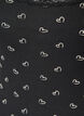 Top avec imprim&eacute; et bord en dentelle, Noir, Packshot image number 2