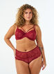 String hipster ouvert taille haute avec dentelle, Rouge, Model image number 0