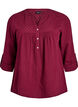Blouse en mousseline de coton avec broderie anglaise, Tawny Port, Packshot image number 0