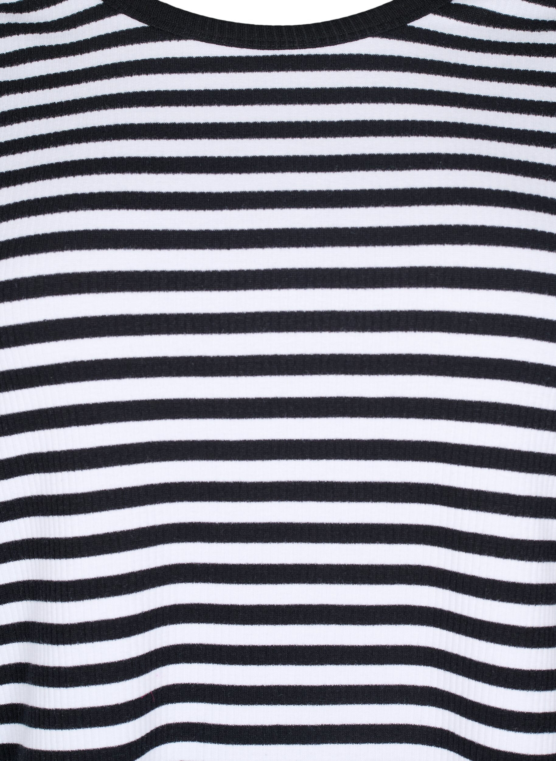 ZizziChemisier &agrave; rayures et &agrave; manches longues, Noir, Packshot image number 2