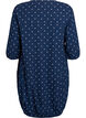 Robe courte en coton avec manches 3/4 et poches, Bleu, Packshot image number 1