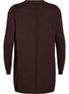 Long cardigan tricot&eacute; en m&eacute;lange de viscose, Marron, Packshot image number 1