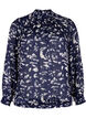 Blouse imprimée à smock, Blue Leaf AOP, Packshot image number 0