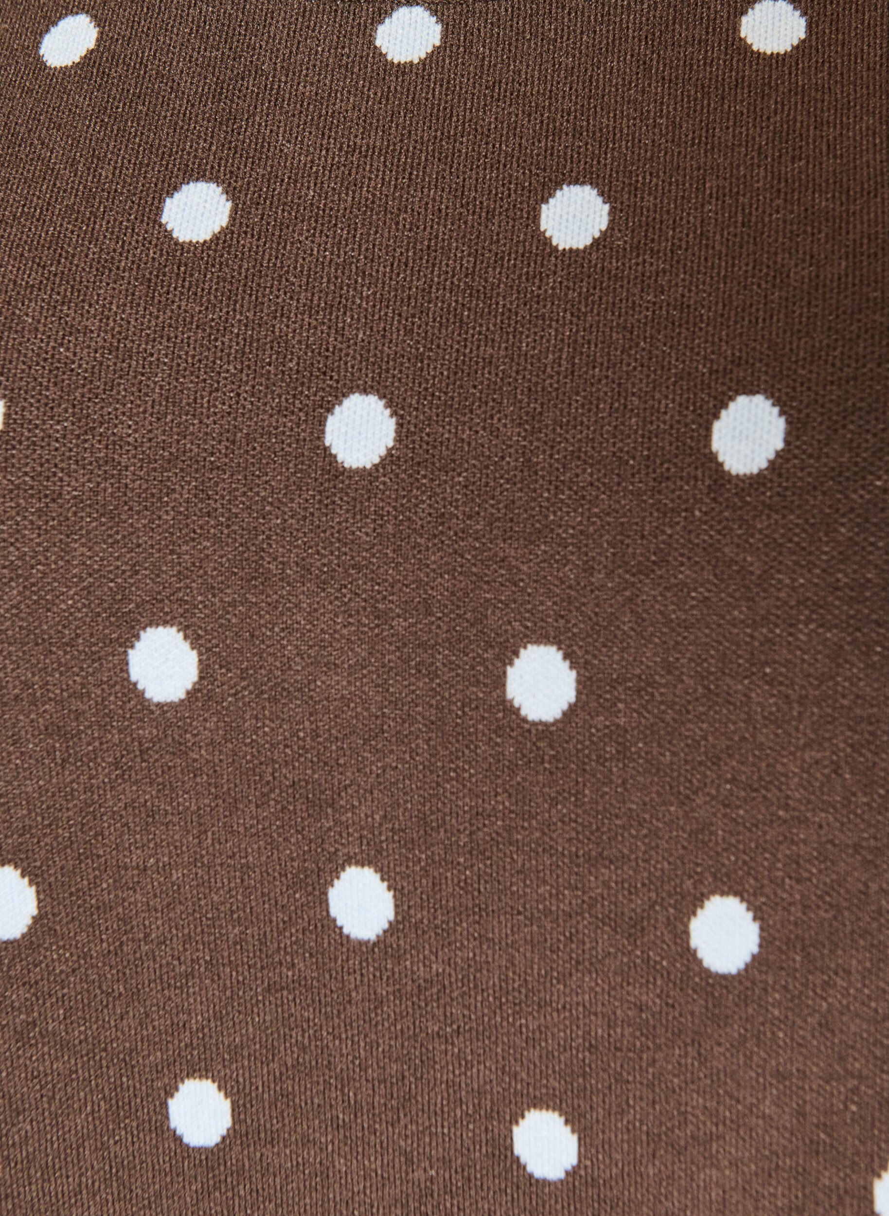 ZizziBlouse en maille &agrave; manches courtes &agrave; pois, Marron, Packshot image number 2