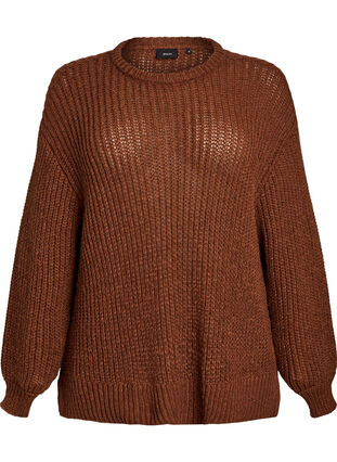 PULL JACQUARD - Noir et marron - Pulls/Gilets - Malleen Boutique PULL JACQUARD - Noir et marron - Pulls/Gilets - Malleen Boutique