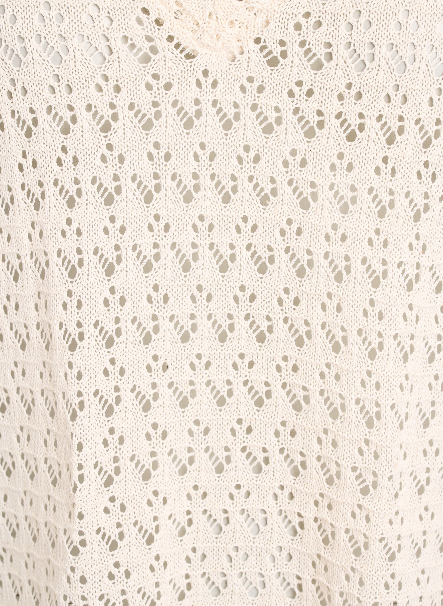 ZizziBlouse sans manches avec broderie ajour&eacute;e et col V, Beige, Packshot image number 2