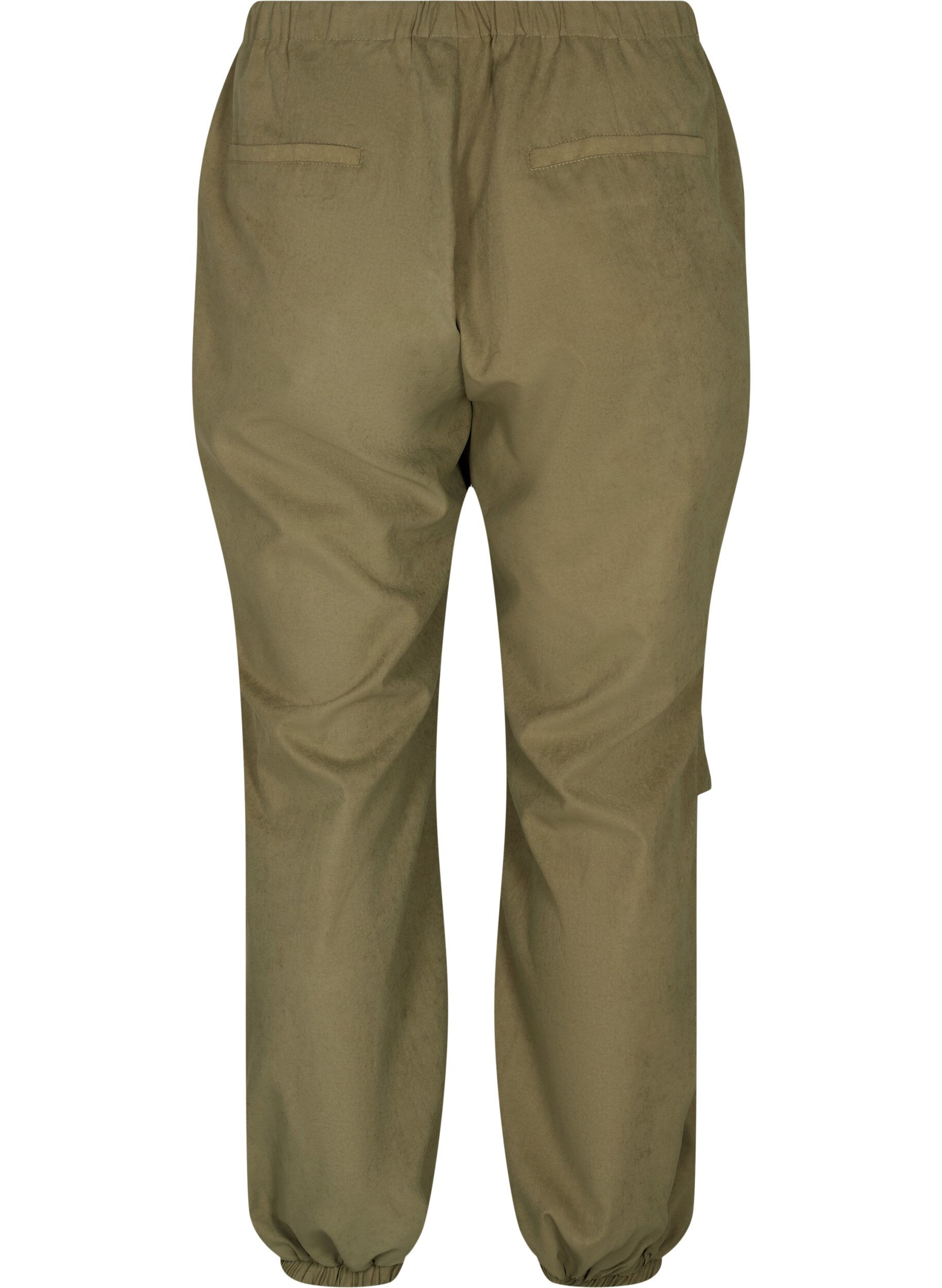 Zizzi Pantalon ample avec &eacute;lastique, Martini Olive, Packshot image number 1