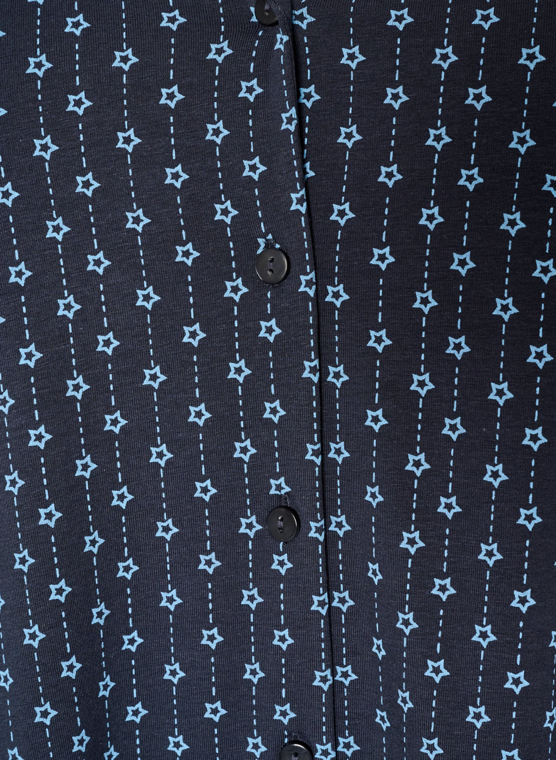 ZizziChemise de nuit en coton &agrave; boutons, Bleu, Packshot image number 2