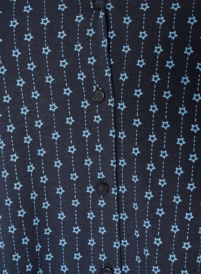 Chemise de nuit en coton &agrave; boutons, Bleu, Packshot image number 2