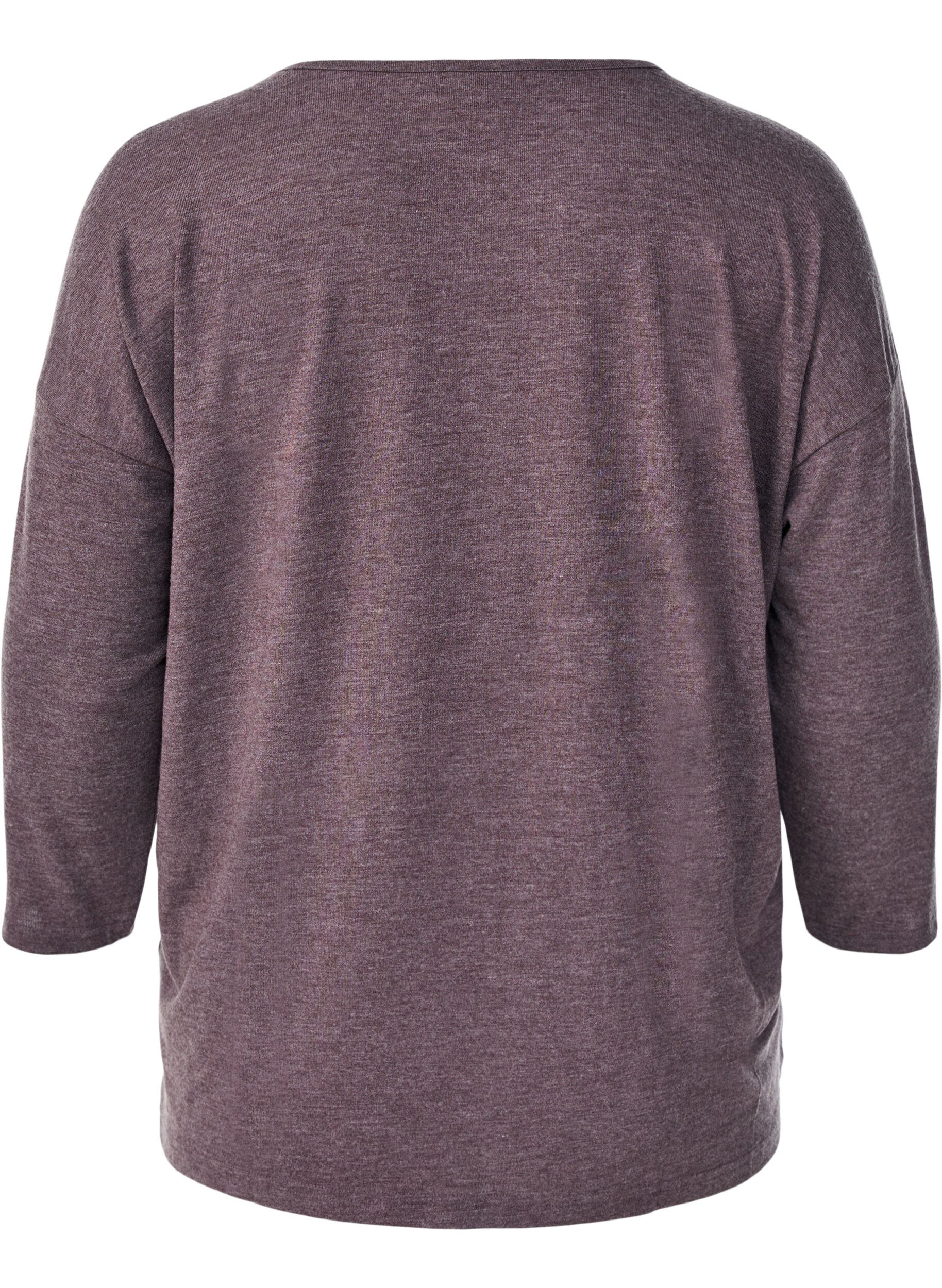 ZizziBlouse en jersey avec manches 3/4, Marron, Packshot image number 1