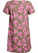 Robe courte &eacute;vas&eacute;e &agrave; imprim&eacute; floral, Marron, Packshot image number 1