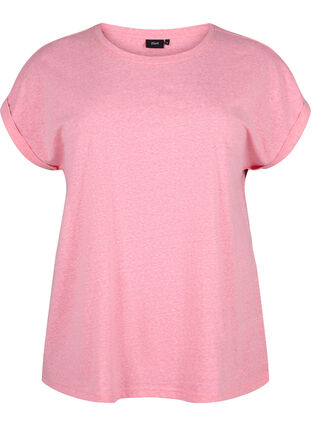 T-shirt mélangé à manches courtes, Strawberry Pink Mel., Packshot image number 0