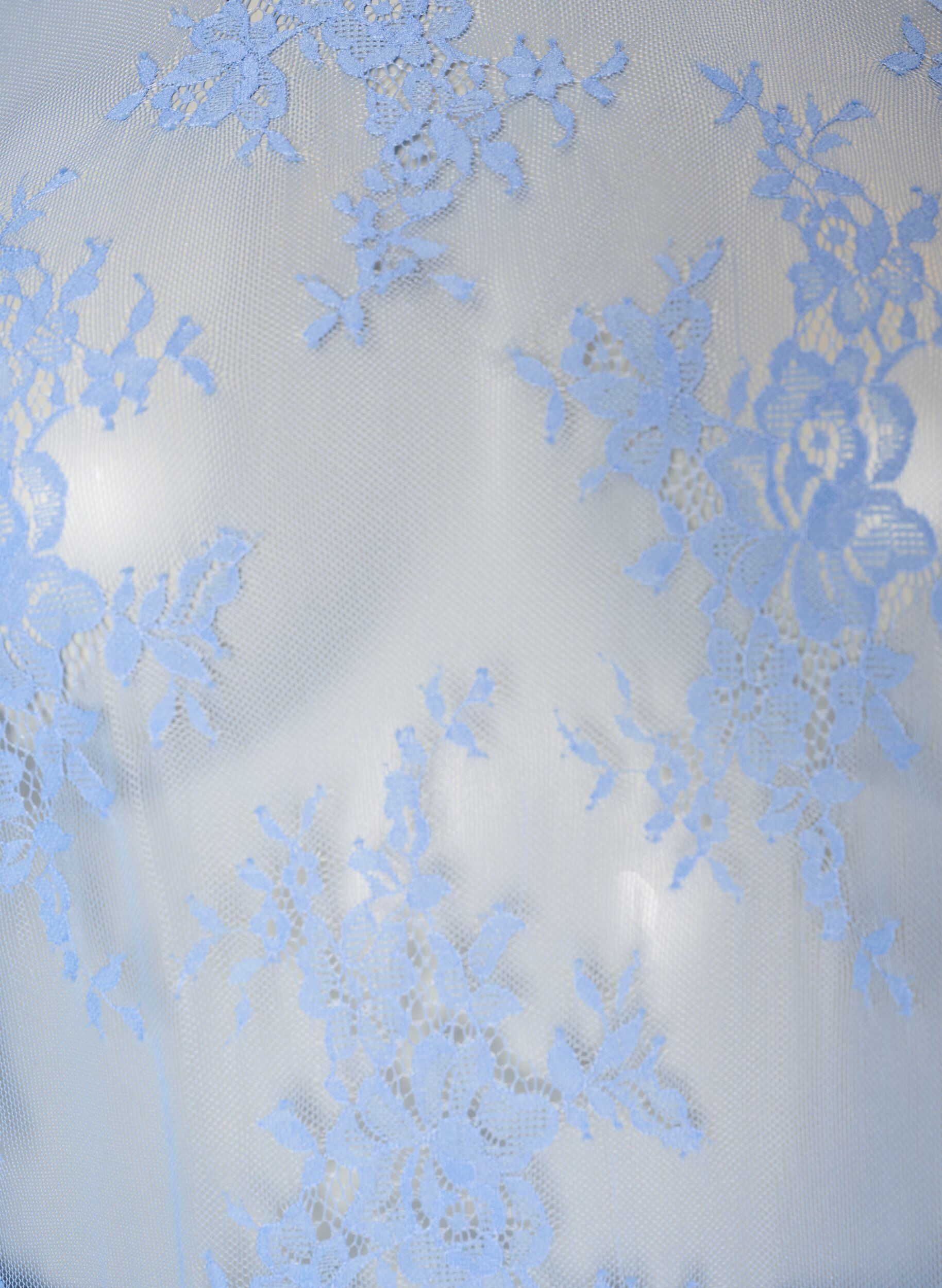 ZizziRobe mi-longue en dentelle transparente &agrave; manches courtes, Mauve, Packshot image number 2