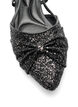 Escarpin slingback paillet&eacute; avec n&oelig;ud, Noir, Packshot image number 3