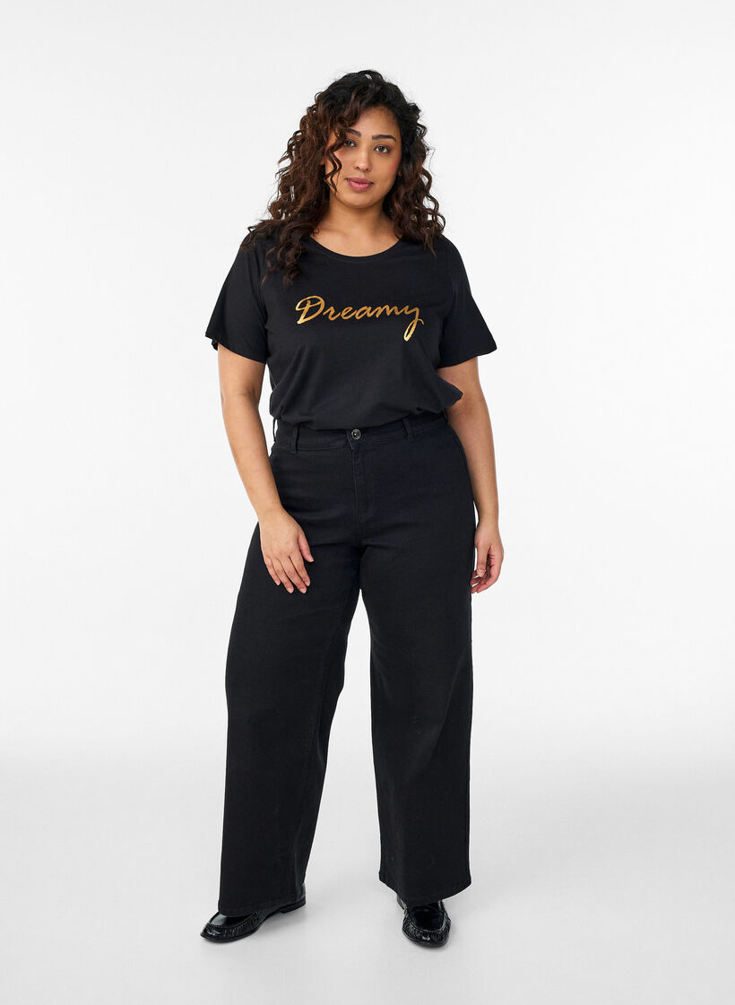 FLASH - T-shirt imprim&eacute;, Noir, Model image number 1