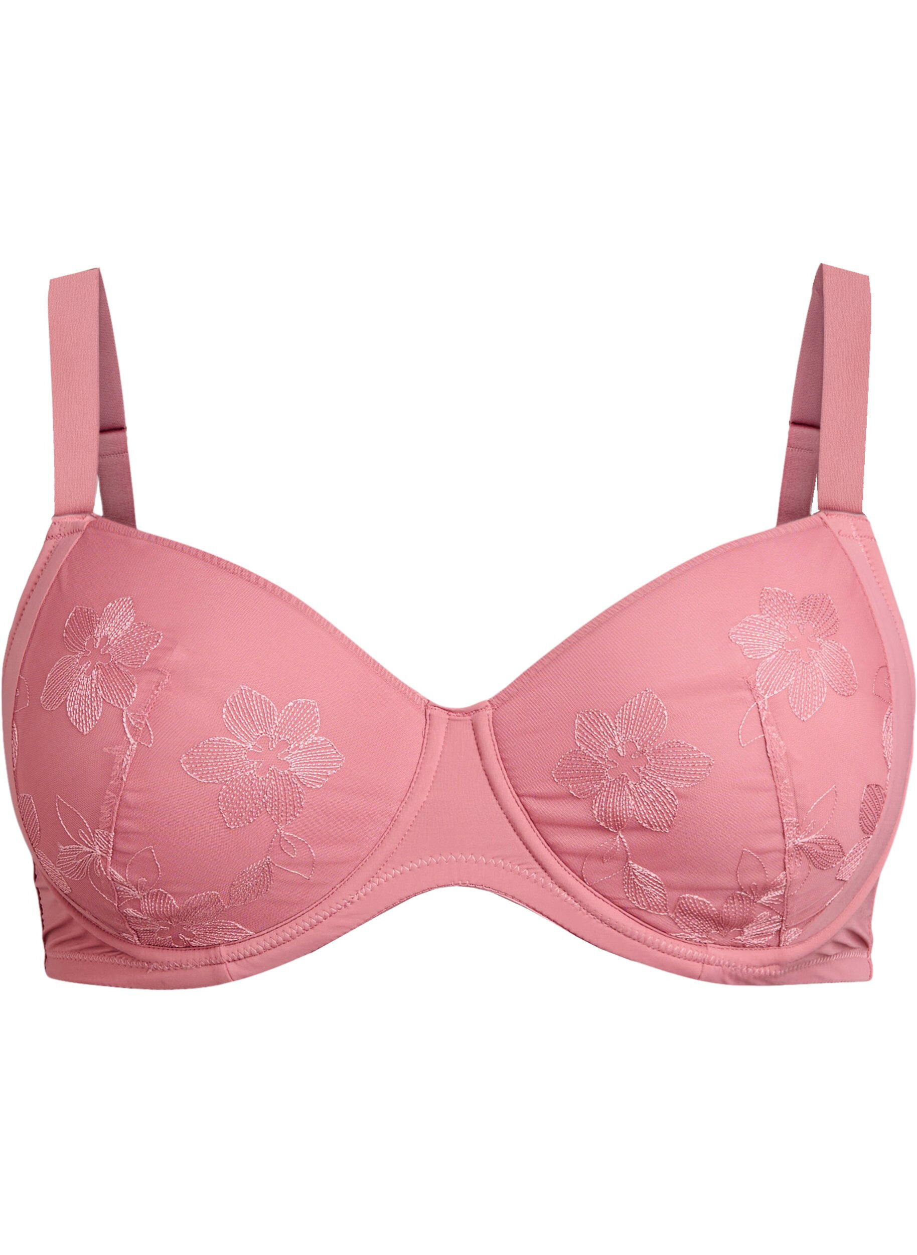 Soutien-gorge rembourr&eacute; avec broderie florale
