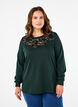 Sweatshirt avec ornements en dentelle, Scarab, Model image number 0
