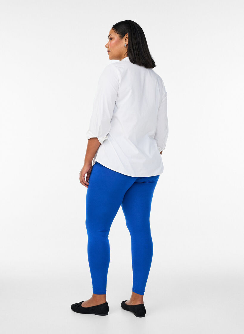 Leggings basiques en viscose, Bleu, Model image number 2