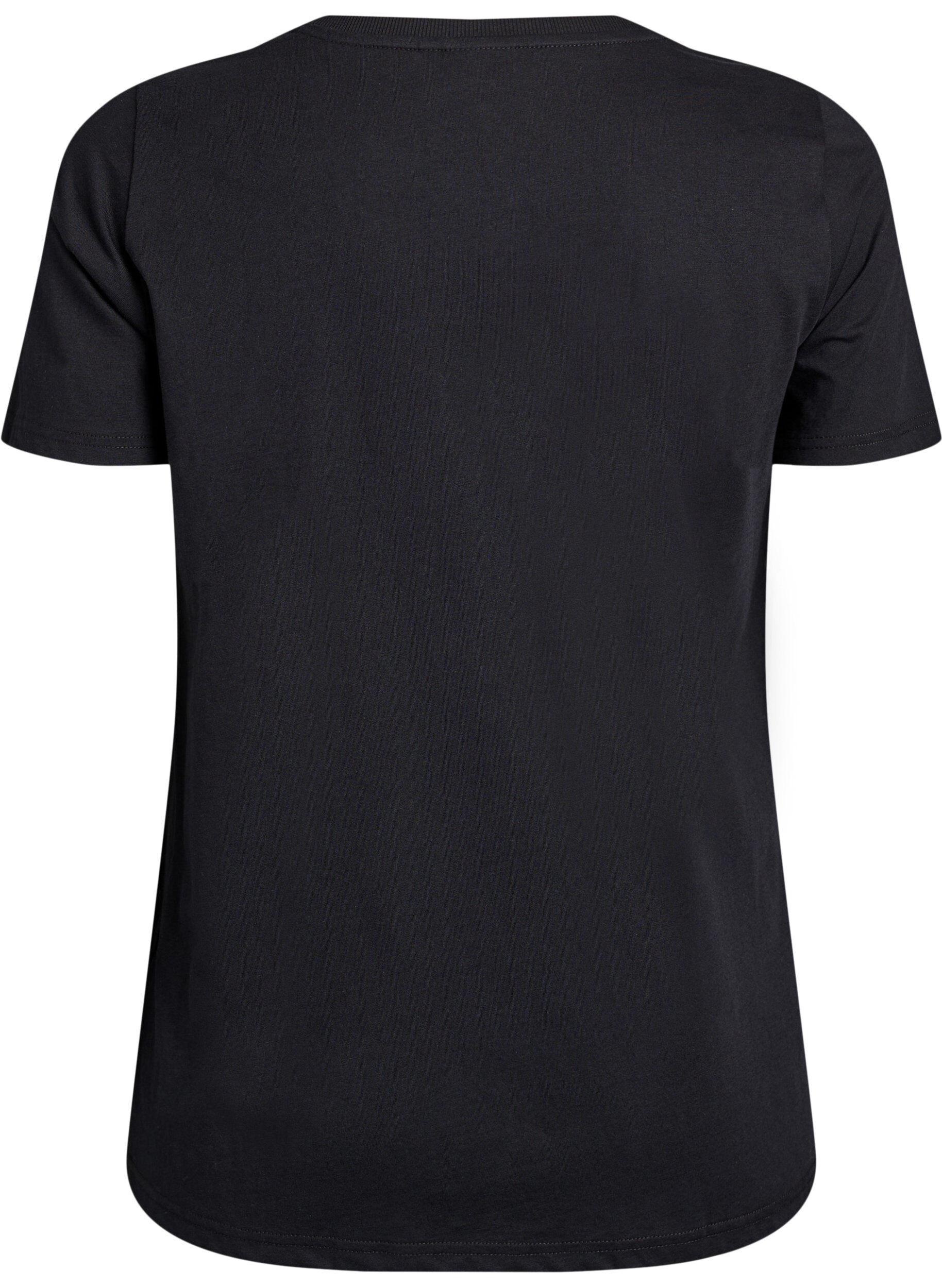 ZizziT-shirt de No&euml;l en coton bio, Noir, Packshot image number 1