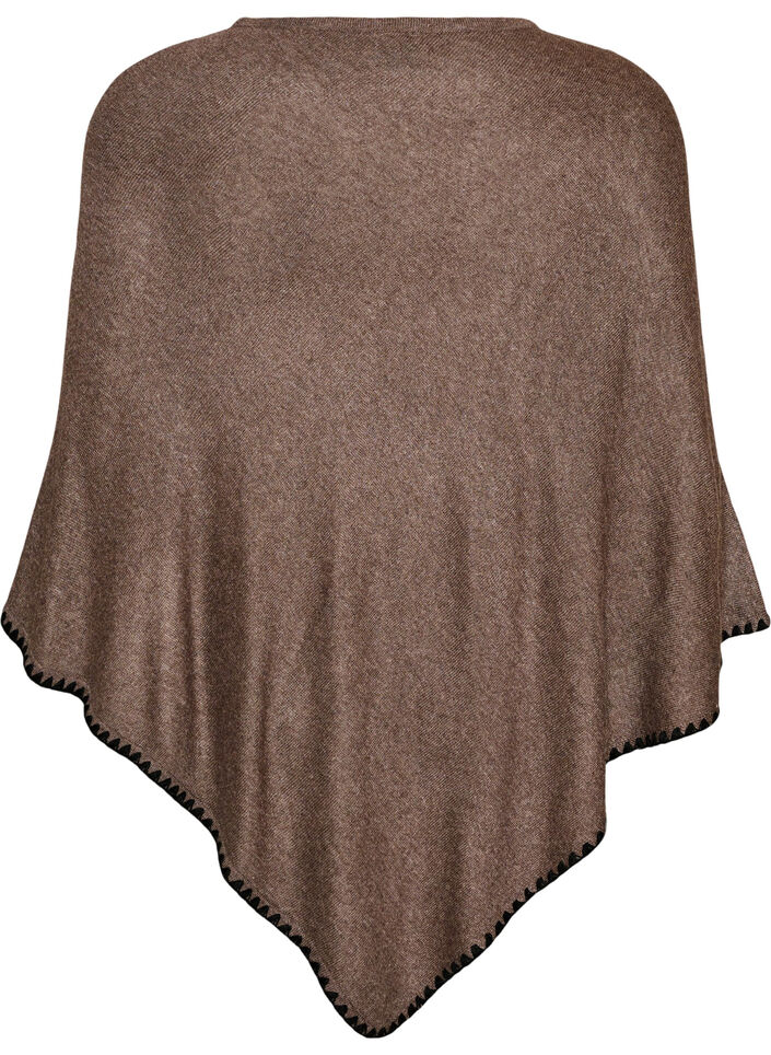 Poncho en maille fine, Marron, Packshot image number 1