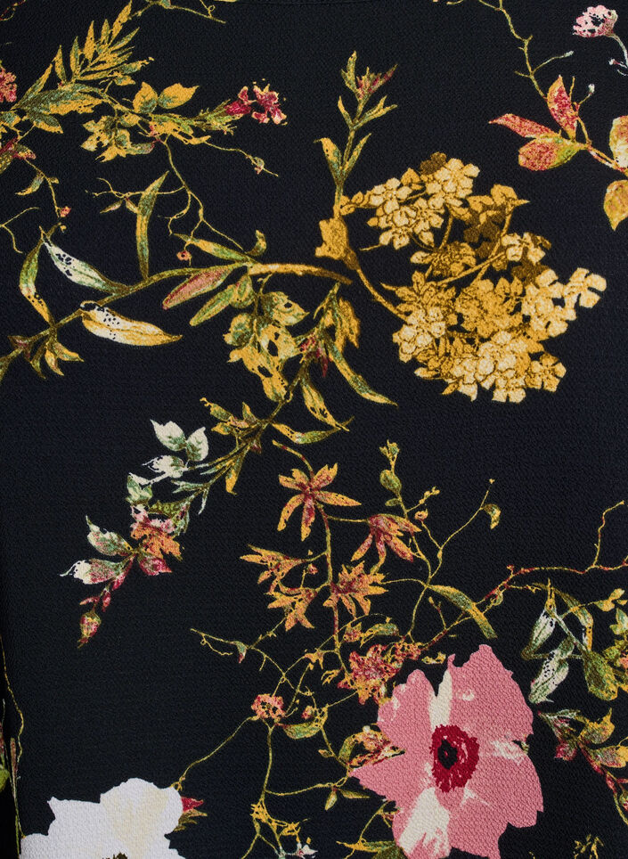 Robe à manches courtes avec imprimé, Noir, Packshot image number 2