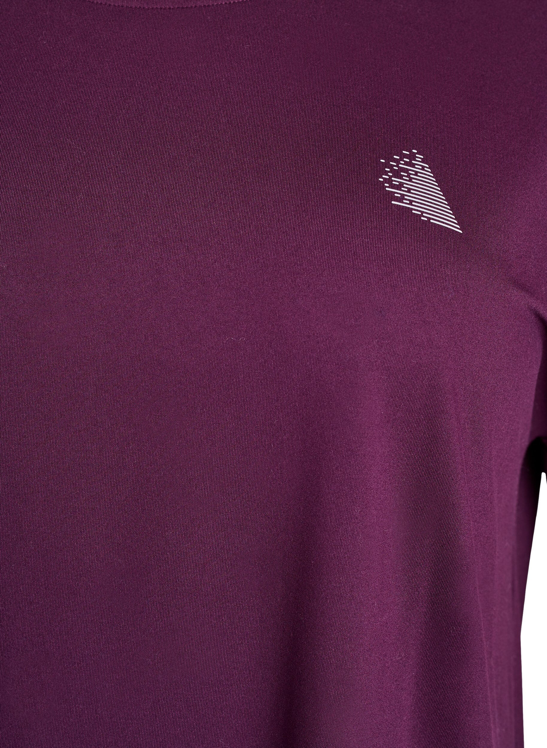 ZizziT-shirt de sport couleur unie, Violet, Packshot image number 2