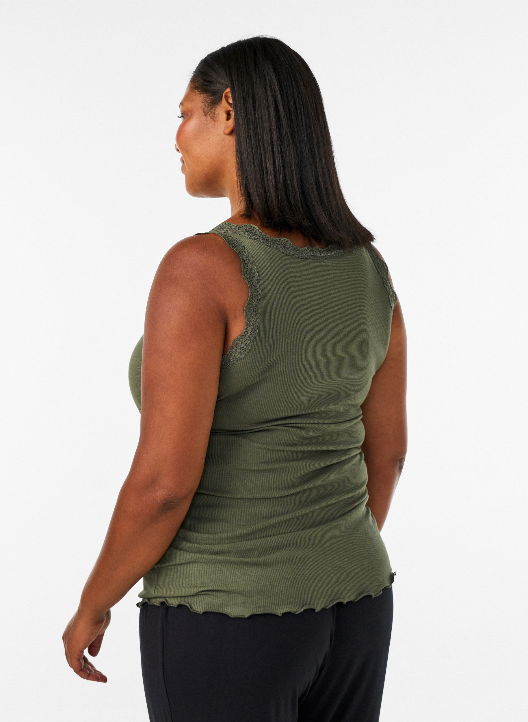 ZizziHaut &agrave; dentelle, Vert, Model image number 2