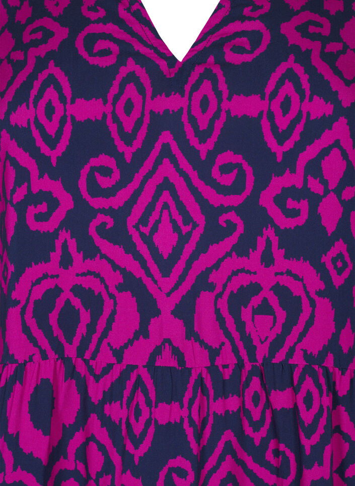 Robe courte évasée et imprimée, Night Sky AOP, Packshot image number 2